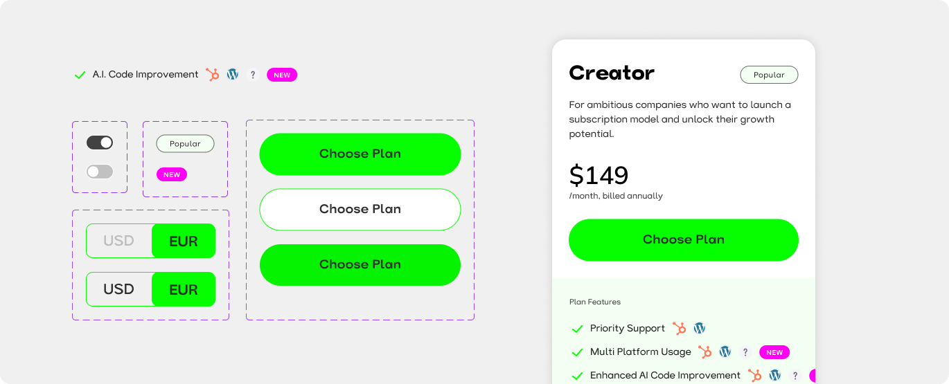 from small elements to a component