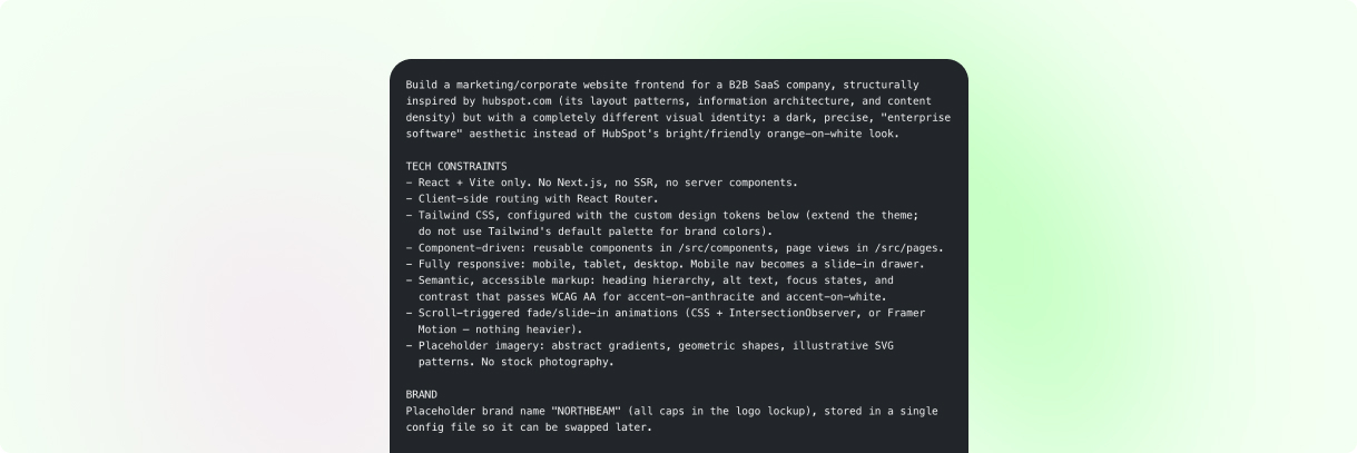 Prompt an AI builder